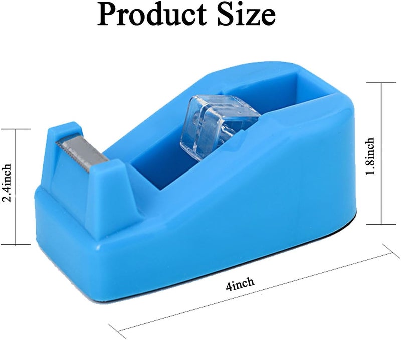 ROSEUP Desktop Tape Dispenser Heavy Duty Desk Accessories Floral Office Tape Dispensers, Weighted Non-Skid Base, Green - Image 4